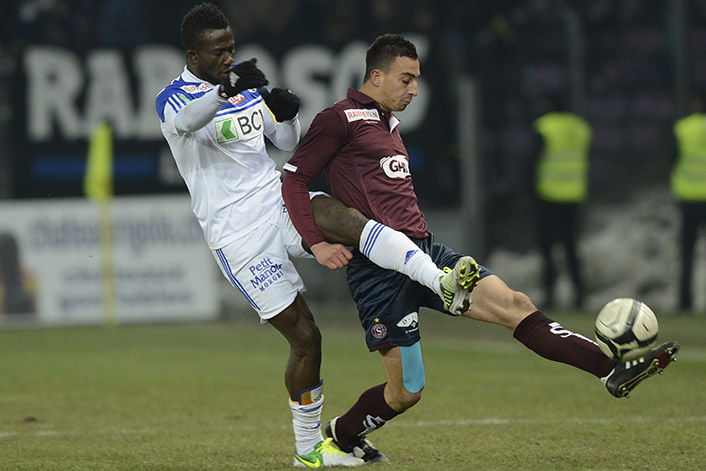 SANOGO (LS) - MACHADO (SFC) 23.2.2013 , Servette - Lausanne-Sport SFC-LSphoto Eric Lafargue