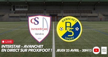 Interstar – Avanchet en direct sur Proxifoot !