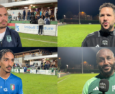 Wilson Rafael, Valentin Schnorhk, Mohamed Ouattara et Reda Rachoui à l’interview après Onex – CS Italien (5-1)