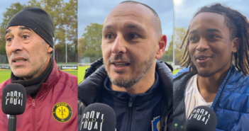 Mattéo Djoumgoué, Samir Boughanem et Domingos Ribeiro à l’interview après Meyrin – Azzurri (0-1)